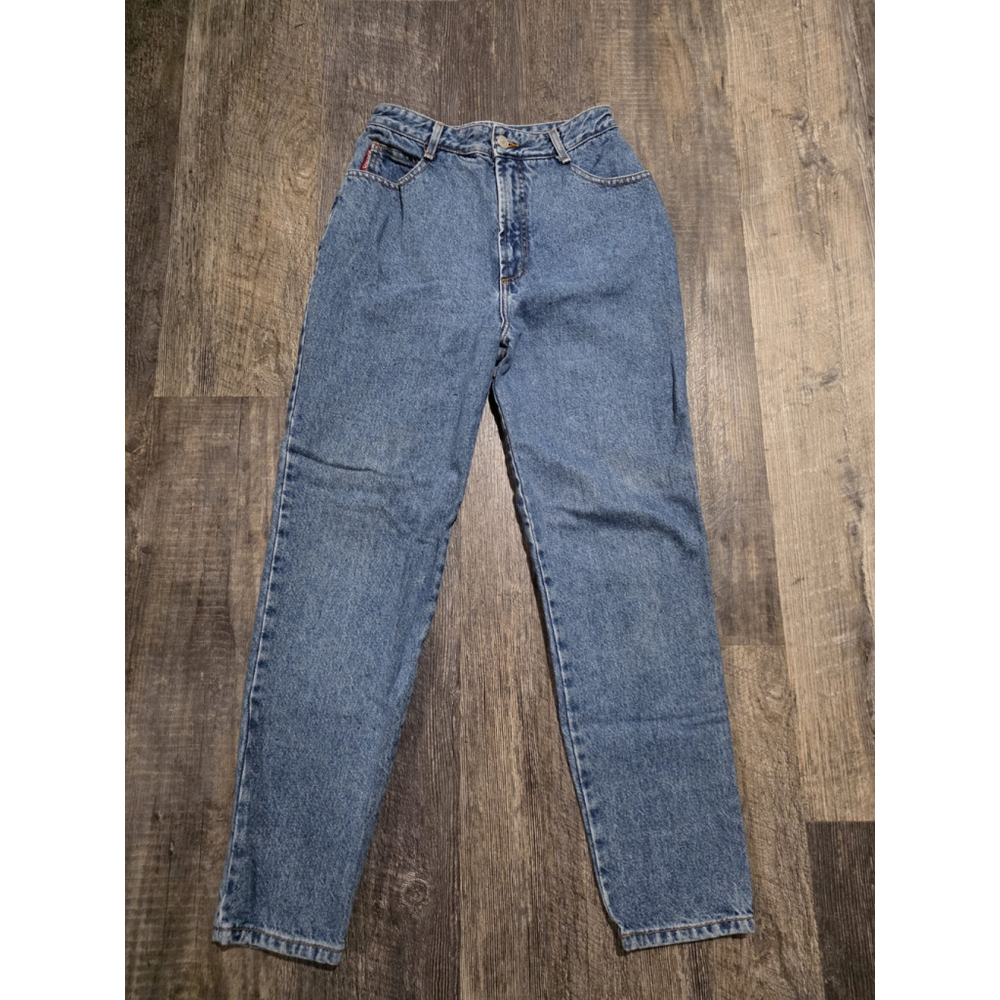 Vintage 90s Bongo Jeans Women's Size 9 Medium Wash High Waisted Mom Jeans